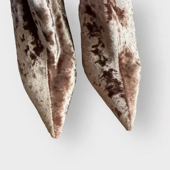 JEFFREY CAMPBELL Shego crushed velvet platform knee high boots NEW - Picture 6 of 16